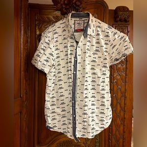 MBX Denim Wear Large Button Down Designed Shirt